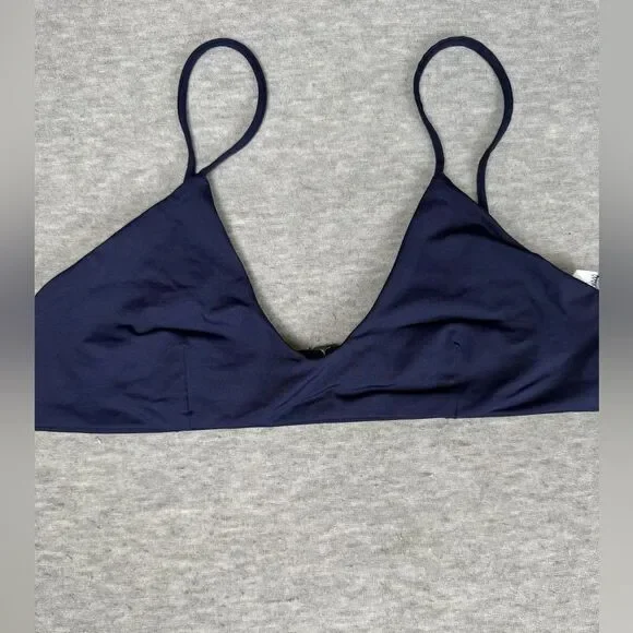 Tavik Nahla Triangle Bikini Top Women's XL Evening Blue Stretch Beach Swimwear - Picture 2 of 6